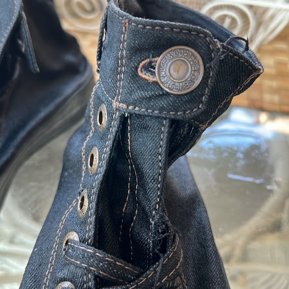 LEVI’S💥VINTAGE💥Retro Indie Canvas High Tops Mens 8 1/2 - Picture 2 of 5